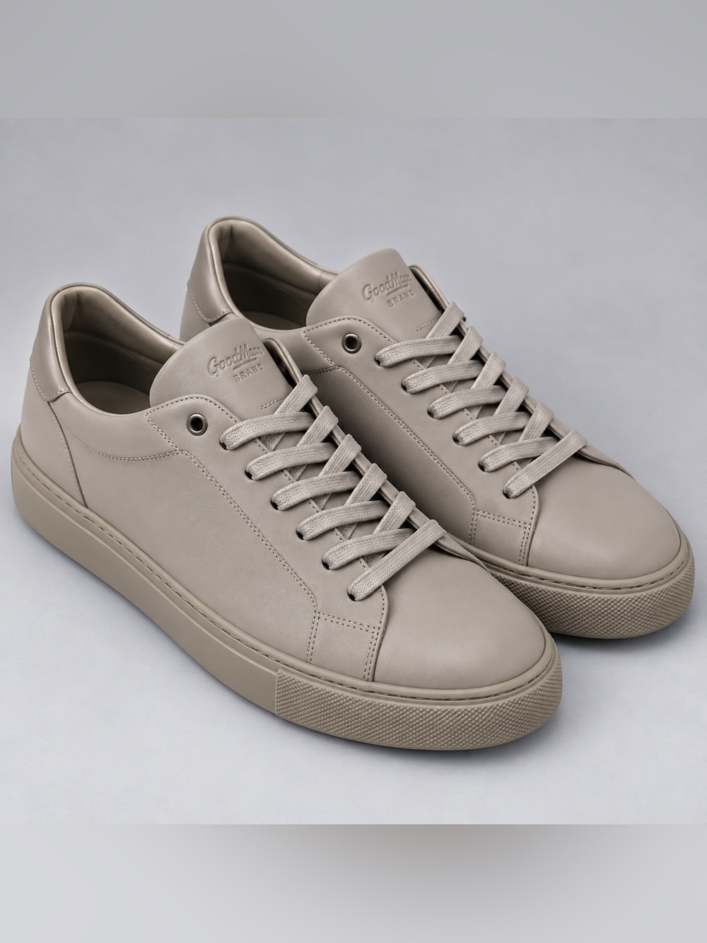 Good Man Brand Gray Leather Low Top Sneakers Men’s Size 14 NWOT